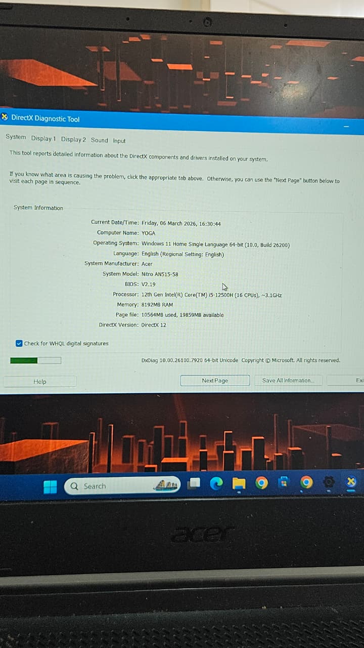 Acer Nitro Gaming 5 AN515 - 58 2