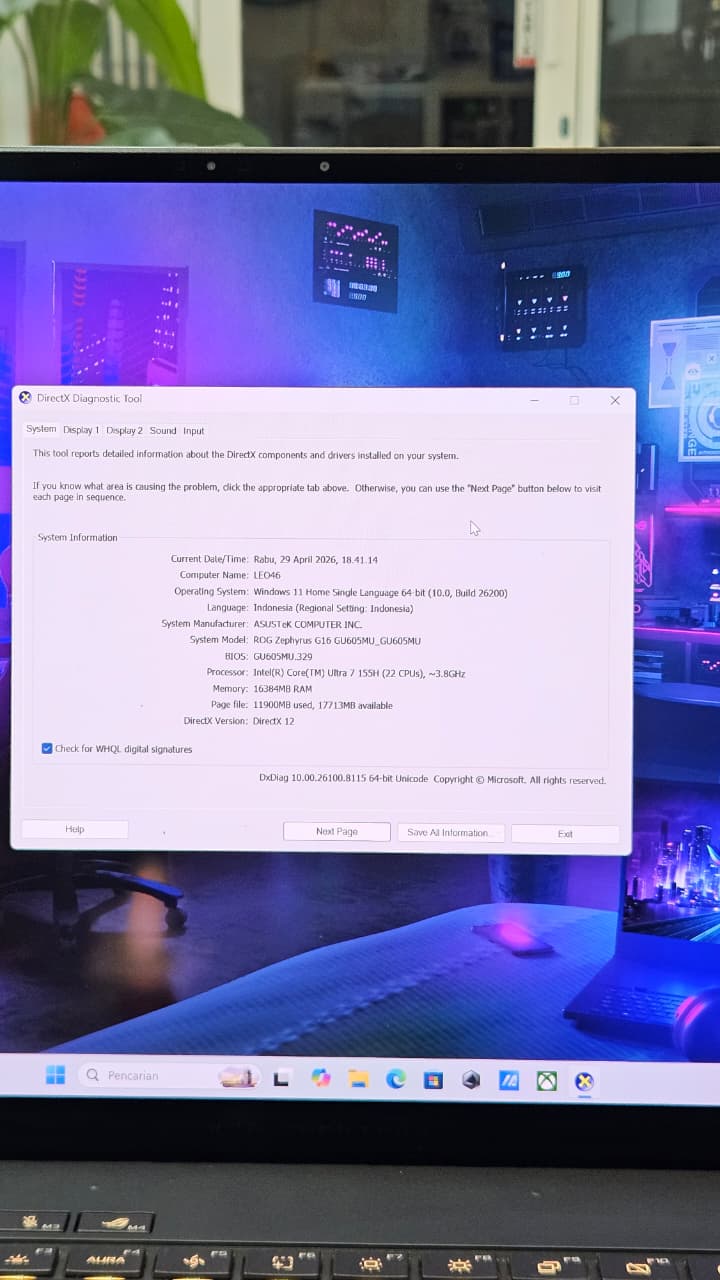 Asus ROG Zephyrus G16 GU605MU 2