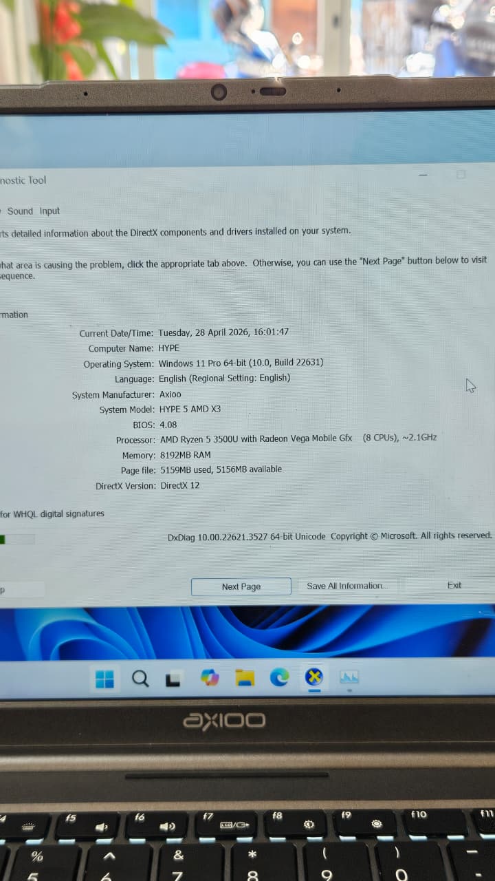 Axioo HYPE 5 AMD X3 2