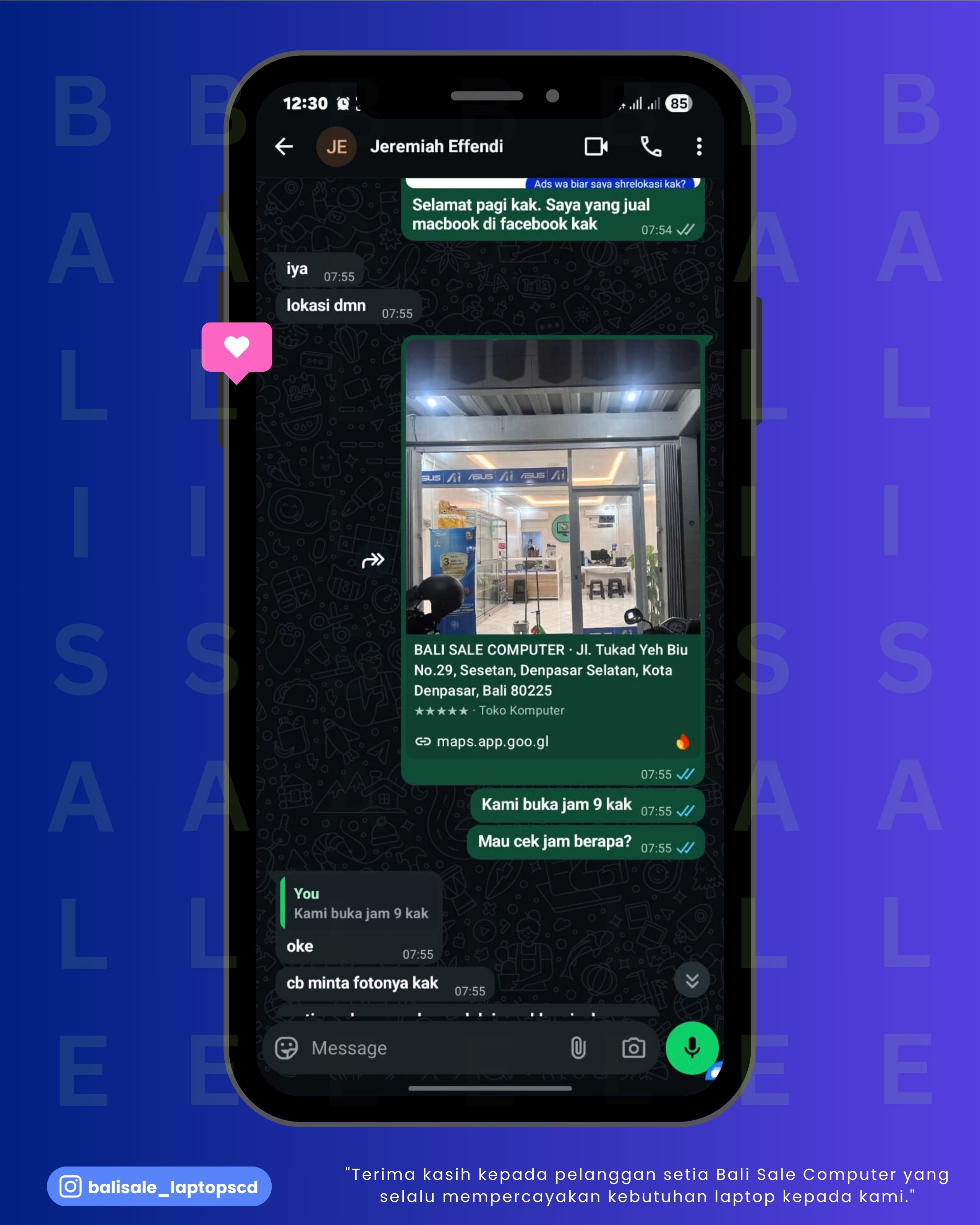 Chat testimoni Jeremiah